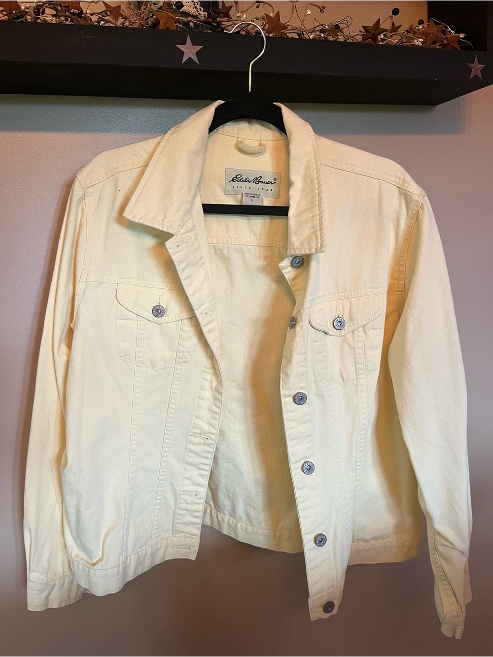 Eddie Bauer Yellow Denim Trucker Jacket
